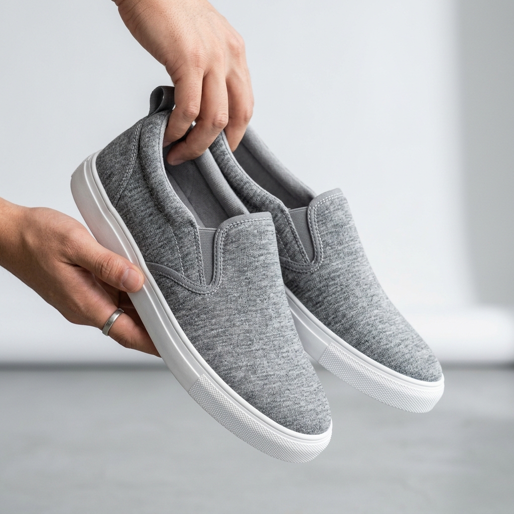 Velora Men's Lightweight Grey Casual Slip-on Shoes