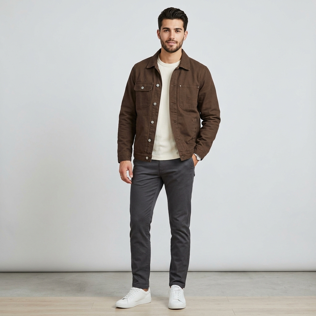 Urban Heritage Rugged Workwear Canvas Jacket